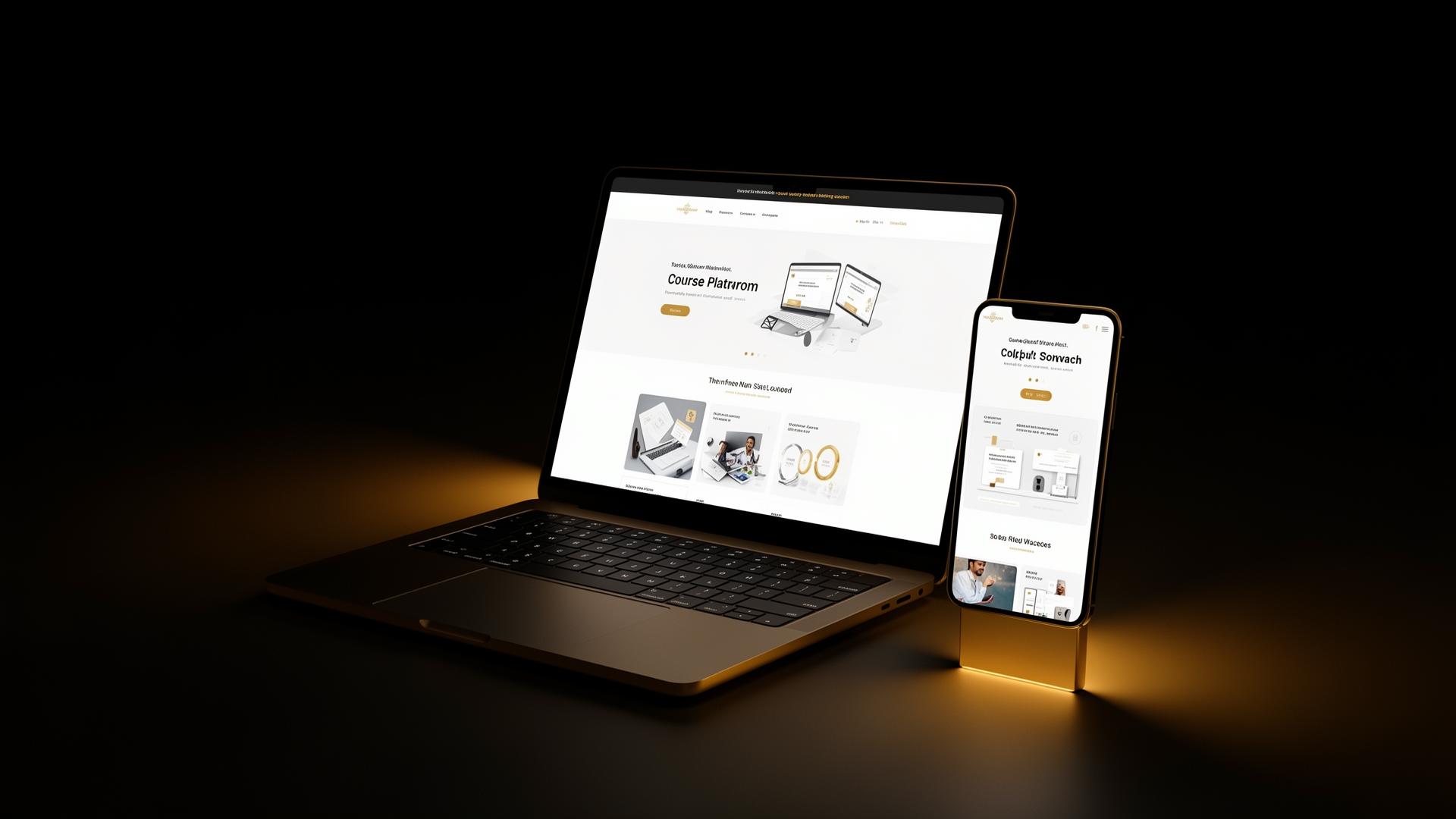 Premium funnel and website mockups